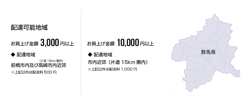 配達可能地域